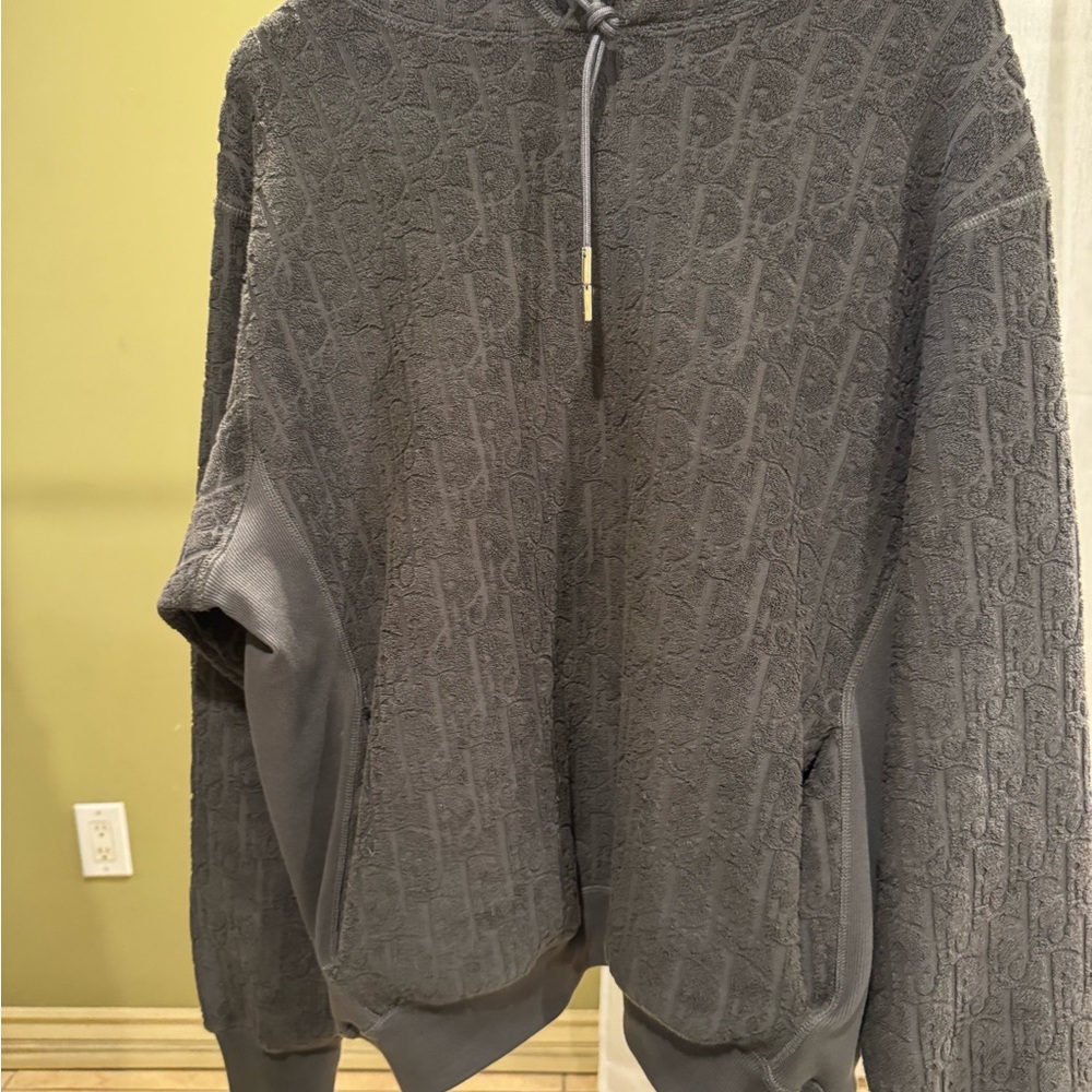 DIOR MEN OBLIQUE RELAXED-FIT HOODED SWEATSHIRT